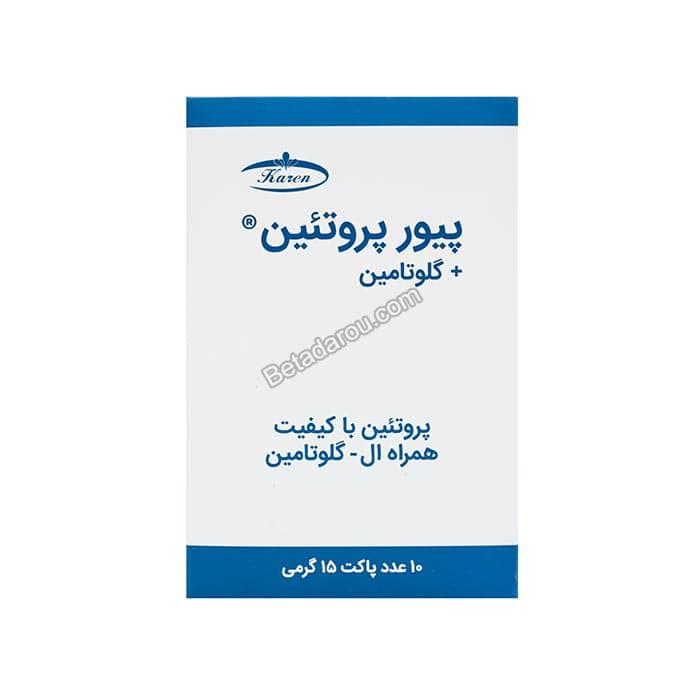 ساشه پیور پروتئین و گلوتامین کارن 10 عددی