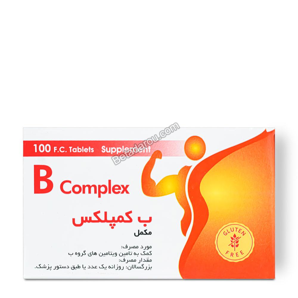 قرص ویتامین ب کمپلکس دارو پخش 100 عدد