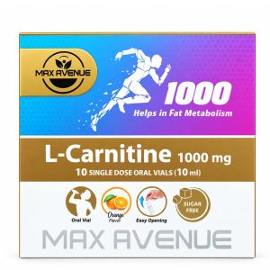 ویال خوراکی ال کارنیتین 1000 میلی گرم مکس اونیو 10 عدد